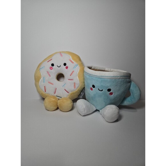 Hallmark Better Together DONUT & COFFEE Magnetic Plush Love Friend‎ Set - Picture 1 of 6